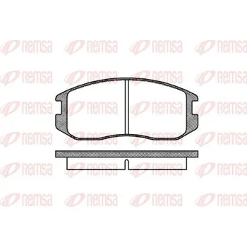 Brzdová destička Sada brzdových destiček, kotoučová brzda REMSA 0357.00