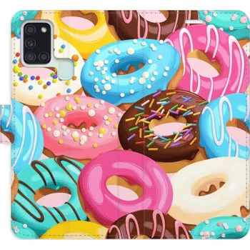 Pouzdro na mobilní telefon Flipové pouzdro iSaprio - Donuts Pattern 02 - Samsung Galaxy A21s