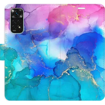 Pouzdro na mobilní telefon Flipové pouzdro iSaprio - BluePink Paint - Xiaomi Redmi Note 11 / Note 11S