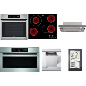 Set domácích spotřebičů WHIRLPOOL ABSOLUTE AKZ9 6230 IX + WHIRLPOOL AKT 8190/BA + WHIRLPOOL AKR 5390/1 IX + WHIRLPOOL ABSOLUTE AMW 730 IX + WHIRLPOOL WSIC 3M27 C + WHIRLPOOL ART 65031