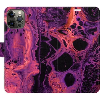 Pouzdro na mobilní telefon Flipové pouzdro iSaprio - Abstract Dark 02 - iPhone 12/12 Pro