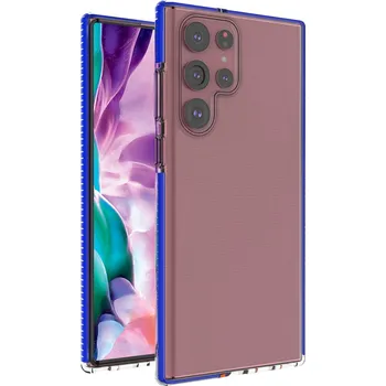 Pouzdro na mobilní telefon Hurtel TPU Spring ultratenký kryt na Samsung Galaxy S22 Ultra - tmavě modrý