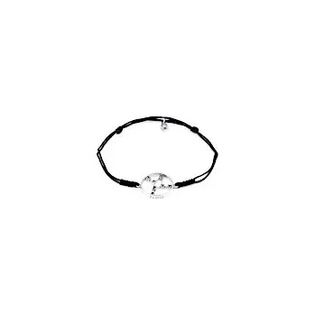 Náramek Český granát - Shamballa náramek stříbrný Znamení Panna s českými granáty v dárkovém balení