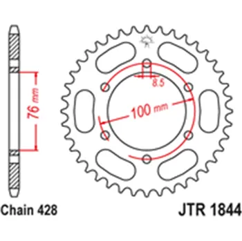 Řetězová sada pro motocykl Zadní rozeta Yamaha MT 125 (ABS) 2015 - 2019 48 zubů