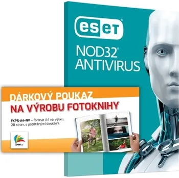 Antivir ESET NOD32 Antivirus + DÁREK Fotokniha FKPS A4