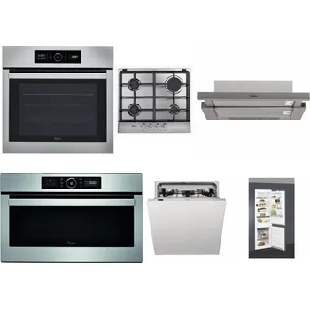 Set domácích spotřebičů WHIRLPOOL ABSOLUTE AKZ9 6230 IX + WHIRLPOOL AKR 351/IX + WHIRLPOOL AKR 5390/1 IX + WHIRLPOOL ABSOLUTE AMW 730 IX + WHIRLPOOL WIC 3C33 PFE + WHIRLPOOL ART 66112