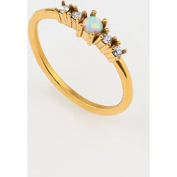 Prsten ORNAMENTI Pozlacený prstýnek Opal gold Velikost prstýnku: 16