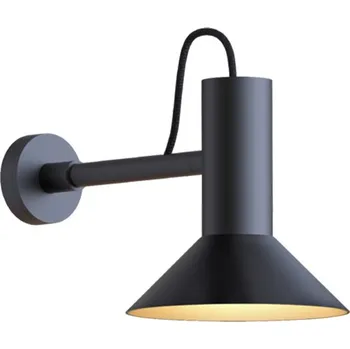 Svítidlo Wever & Ducré Industriální nástěnná lampička Roomor Wall 1.1 Stínítko: Černé / Zlaté 338120BK1