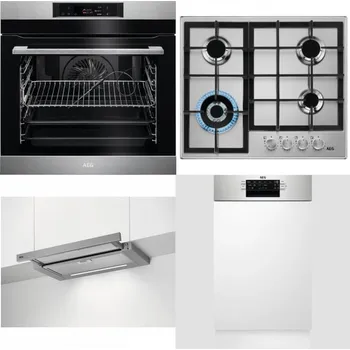 Set domácích spotřebičů AEG BPK742380M + AEG Mastery StepPower HGB64420SM + AEG DPE5660M + AEG Mastery MaxiFlex FEE73517PM