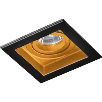 Stojací lampa AZZARDO Svítidlo Minorka AZ2802 50W GU10 otáčení 350° a náklop 30° IP20 černo zlatá AZ2802