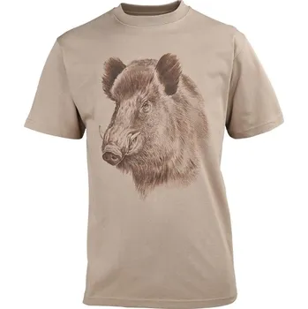 Pánské tričko Triko Hubertus kanec, béžová