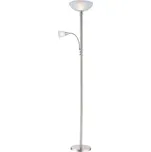 Globo 58931LED LED stojací svítidlo Blade 1x8W | 700lm | 3000K - nikl, bílá + sada - Trio LED žárovka 2x10W | E27 | 3000K | 806lm