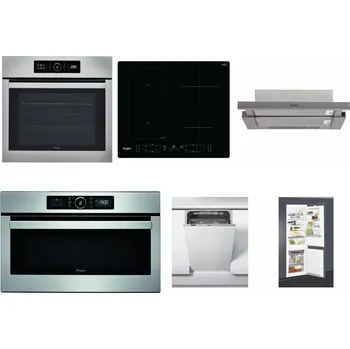 Set domácích spotřebičů WHIRLPOOL ABSOLUTE AKZ9 6230 IX + WHIRLPOOL WL B8160 NE + WHIRLPOOL AKR 5390/1 IX + WHIRLPOOL ABSOLUTE AMW 730 IX + WHIRLPOOL WSIC 3M27 C + WHIRLPOOL ART 65031