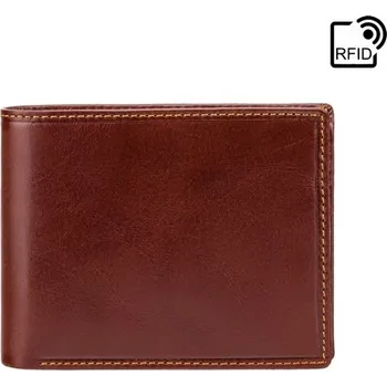 Peněženka Visconti pánská peněženka s klopou hnědá střední