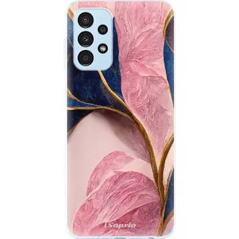 Pouzdro na mobilní telefon Odolné silikonové pouzdro iSaprio - Pink Blue Leaves - Samsung Galaxy A13