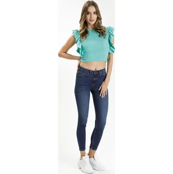 Dámské džíny Dámské jeans CROSS JEANS Judy Dark Blue P429-135 Velikost: W29 / L32