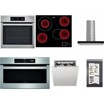 Set domácích spotřebičů WHIRLPOOL ABSOLUTE AKZ9 6230 IX + WHIRLPOOL AKT 8190/BA + WHIRLPOOL WHBS 62F LT K + WHIRLPOOL ABSOLUTE AMW 730 IX + WHIRLPOOL WIC 3C33 PFE + WHIRLPOOL ART 66112