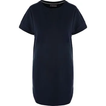 Dámské šaty TMAVĚ MODRÉ TEPLÁKOVÉ ŠATY ELBSAND Otra