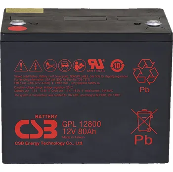 Trakční baterie CSB GPL12800 (12V/80Ah) záložní akumulátor