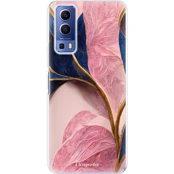 Pouzdro na mobilní telefon Odolné silikonové pouzdro iSaprio - Pink Blue Leaves - Vivo Y52 5G