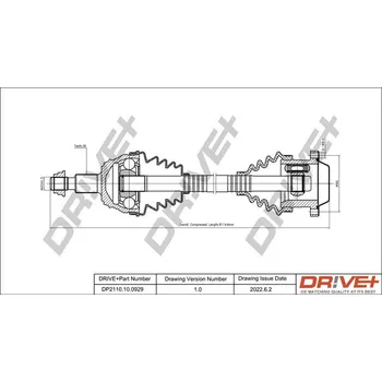 Poloosa kola Hnací hřídel - poloosa Dr!ve+ DP2110.10.0929