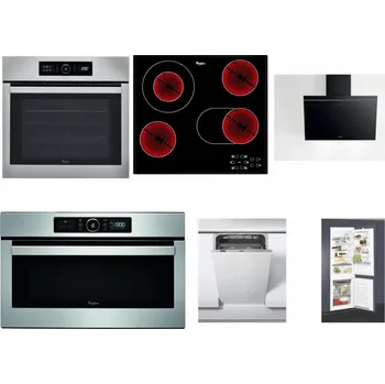 Set domácích spotřebičů WHIRLPOOL ABSOLUTE AKZ9 6230 IX + WHIRLPOOL AKT 8190/BA + WHIRLPOOL AKR 62F LT K + WHIRLPOOL ABSOLUTE AMW 730 IX + WHIRLPOOL WSIC 3M27 C + WHIRLPOOL ART 65031