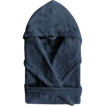 Pánský župan Froté župan s kapucí Sorema New Plus 400 gsm denim (modrá) Barva: Modrá - Dark Denim - Ribbon, Velikost: S