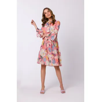 Dámské šaty Šifonové šaty s vázačkou Stylove S337 - vzor 1 EU velikost: S