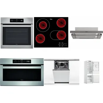 Set domácích spotřebičů WHIRLPOOL ABSOLUTE AKZ9 6230 IX + WHIRLPOOL AKT 8190/BA + WHIRLPOOL AKR 5390/1 IX + WHIRLPOOL ABSOLUTE AMW 730 IX + WHIRLPOOL WSIO 3O34 PFE X + WHIRLPOOL WHC18 T311