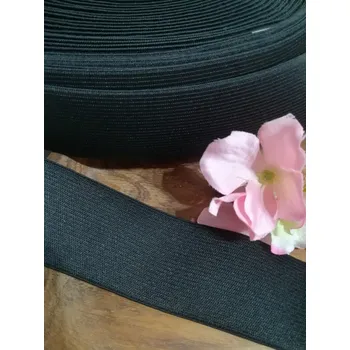 Textilie Pruženka hladká, měkká šíře 40 mm černá