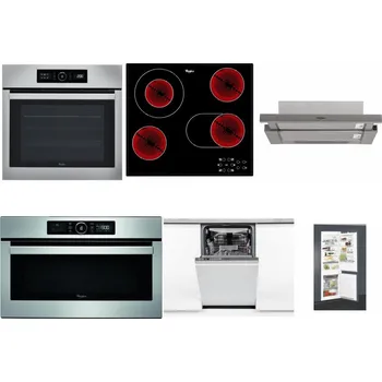 Set domácích spotřebičů WHIRLPOOL ABSOLUTE AKZ9 6230 IX + WHIRLPOOL AKT 8190/BA + WHIRLPOOL AKR 5390/1 IX + WHIRLPOOL ABSOLUTE AMW 730 IX + WHIRLPOOL WSIO 3O34 PFE X + WHIRLPOOL ART 65031