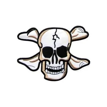Nášivka Nášivka - Lebka se zkříženými hnáty bílá větší