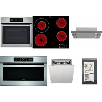 Set domácích spotřebičů WHIRLPOOL ABSOLUTE AKZ9 6230 IX + WHIRLPOOL AKT 8130/NE + WHIRLPOOL AKR 749/1 IX + WHIRLPOOL ABSOLUTE AMW 730 IX + WHIRLPOOL WIC 3C33 PFE + WHIRLPOOL ART 66112
