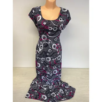 Dámské šaty šaty dlouhé, Velikost XXXL 54, Materiál 96% Viskoza 4% Lycra, Rukáv Se spadlým rukávem