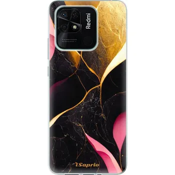 Pouzdro na mobilní telefon Odolné silikonové pouzdro iSaprio - Gold Pink Marble - Xiaomi Redmi 10C