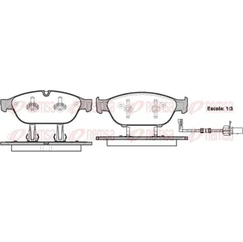 Brzdová destička Sada brzdových destiček, kotoučová brzda REMSA 1441.02