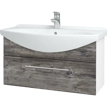 Koupelnový nábytek Dřevojas Koupelnová skříňka TAKE IT SZZ 85 - N01 Bílá lesk / Úchytka T02 / D10 Borovice Jackson