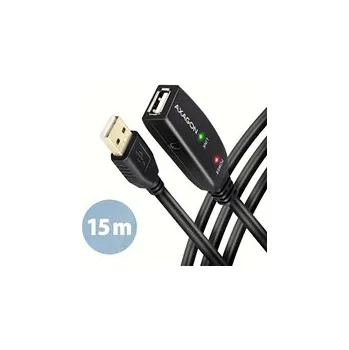 Kabel do PC AXAGON ADR-215, USB 2.0 A-M -> A-F aktivní prodlužovací / repeater kabel, 15m