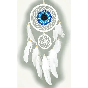 Lapač snů Lapač snů 11,5/40 cm s krajkou bílý