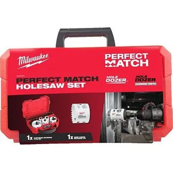 Příslušenství k vrtačce MILWAUKEE 4932492889 sada kruhových pilek 44-114mm, 9+1 ks Hole Dozer+Hole Dozer Carbide 68mm 4932492889