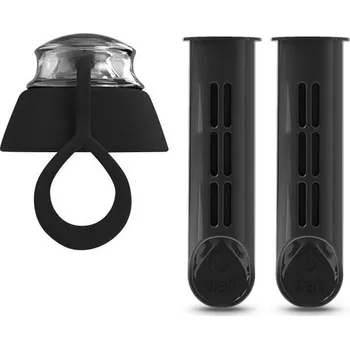 Láhev Náhradní filtr (2 ks) + víčko do filtrační láhve Dafi SOFT (černá)