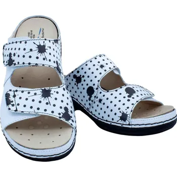 Dámské pantofle Nursing Care VIENA WG8F7510 dámská pantofle pratelná bílá a puntíky Velikost: 42