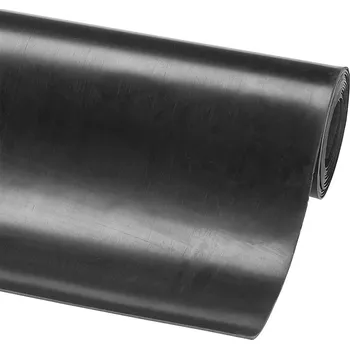 Rohožka Černá protiskluzová průmyslová hladká rohož Rib ‘n’ Roll - délka 10 m, šířka 120 cm, výška 0,3 cm