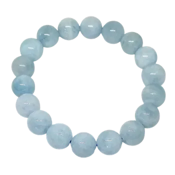 Náramek Akvamarínový luxusní náramek 10 mm (AKCE)