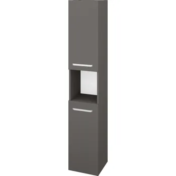 Koupelnový nábytek Dřevojas Vysoká skříň DOS SVD2O 35 - N06 Lava / Úchytka T01 / N06 Lava / Pravé