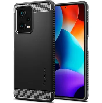 Pouzdro na mobilní telefon Spigen Rugged Armor pro Xiaomi Redmi Note 12 Pro Plus černé