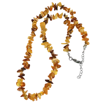 Náhrdelník Luxusní jantarový náhrdelník 45 cm – hypoalergenní chirurgická ocel