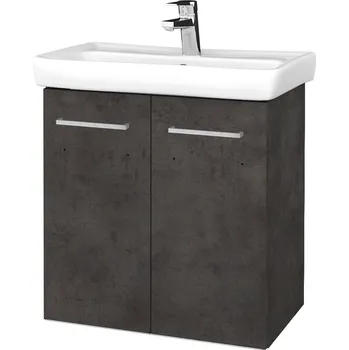 Koupelnový nábytek Dřevojas Koupelnová skříňka DOOR SZD2 60 - D16 Beton tmavý / Úchytka T04 / D16 Beton tmavý