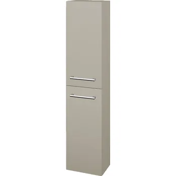 Koupelnový nábytek Dřevojas Vysoká skříň DOS SV1D2 35 - L04 Béžová vysoký lesk / Úchytka T03 / L04 Béžová vysoký lesk / Levé