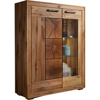 Knihovna Dvoudveřová kredenc MANDALA z masivu (pravá)